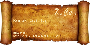 Kurek Csilla névjegykártya