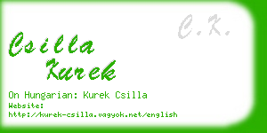 csilla kurek business card